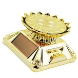 Max Solar Powered Turntable Rotating Display Stand & Light  Golden Lotus Tray