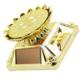 Max Solar Powered Turntable Rotating Display Stand & Light  Golden Lotus Tray