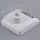 Max Maxb Mini Solar Powered Turntable Rotating Display Stand Jewelry Phone White