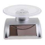 Max Maxb Mini Solar Powered Turntable Rotating Display Stand Jewelry Phone Silver