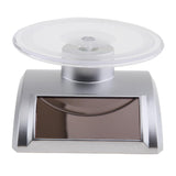 Max Maxb Mini Solar Powered Turntable Rotating Display Stand Jewelry Phone Silver