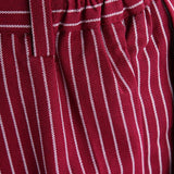Max Restaurant Cafe Chef Waiter Pants Trousers Uniform Red White Stripe L