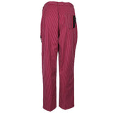 Max Restaurant Cafe Chef Waiter Pants Trousers Uniform Red White Stripe L