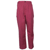 Max Restaurant Cafe Chef Waiter Pants Trousers Uniform Red White Stripe L