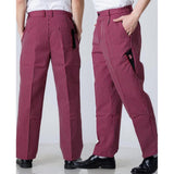 Max Restaurant Cafe Chef Waiter Pants Trousers Uniform Red White Stripe L