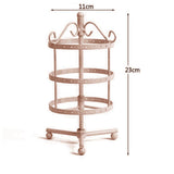 Max Maxb 3-tier Rotating Metal Jewelry Display Rack Earrings Storage 72 Holes Bronze