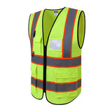 Max Reflective Safety Vest for Engineer Construction w/ Pockets Free Size Yellow