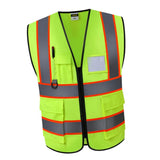 Max Reflective Safety Vest for Engineer Construction w/ Pockets Free Size Yellow