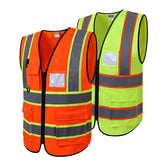 Max Reflective Safety Vest for Engineer Construction w/ Pockets Free Size Yellow