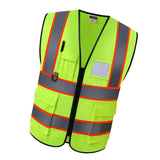 Max Reflective Safety Vest for Engineer Construction w/ Pockets Free Size Yellow