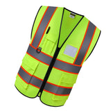 Max Reflective Safety Vest for Engineer Construction w/ Pockets Free Size Yellow