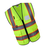 Max Reflective Safety Vest for Engineer Construction w/ Pockets Free Size Yellow