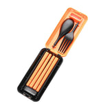 Max Maxb Portable Flatware Set, Travel Utensils Set with Carrying Case Yellow