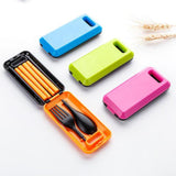 Max Maxb Portable Flatware Set, Travel Utensils Set with Carrying Case Yellow