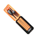 Max Maxb Portable Flatware Set, Travel Utensils Set with Carrying Case Yellow