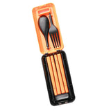 Max Maxb Portable Flatware Set, Travel Utensils Set with Carrying Case Yellow