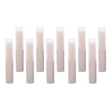 10Pcs Empty Lipstick Tubes Lip Balm Containers DIY Makeup Tools Beige