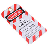 Maxbell 5PCS Security Key Lockout Tagout Tag Safety Name Marking Remark Card Label B