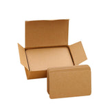 Max Paper Blank Index Flash Cards DIY Greeting Quick Message, 90 Sheets Natural