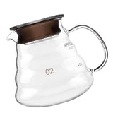Max Glass Coffee Server 250/360/600/800ml Coffee Maker Pot Kettle Glass Filter 600ml Coffee Pot