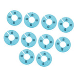 Max Maxb 10x Clothing Rack Size Divider Wardrobe Round Hanger Dividers Light Blue S