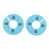 Max Maxb 10x Clothing Rack Size Divider Wardrobe Round Hanger Dividers Light Blue S