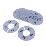 Max Maxb 10x Clothing Rack Size Divider Wardrobe Round Hanger Dividers Grey M