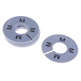Max Maxb 10x Clothing Rack Size Divider Wardrobe Round Hanger Dividers Grey M