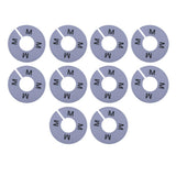 Max Maxb 10x Clothing Rack Size Divider Wardrobe Round Hanger Dividers Grey M