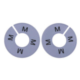 Max Maxb 10x Clothing Rack Size Divider Wardrobe Round Hanger Dividers Grey M