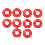 Max Maxb 10x Clothing Rack Size Divider Wardrobe Round Hanger Dividers Red L
