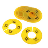 Max Maxb 10x Clothing Rack Size Divider Wardrobe Round Hanger Dividers Yellow XL