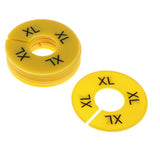 Max Maxb 10x Clothing Rack Size Divider Wardrobe Round Hanger Dividers Yellow XL