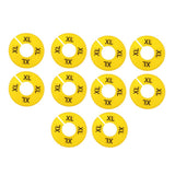 Max Maxb 10x Clothing Rack Size Divider Wardrobe Round Hanger Dividers Yellow XL