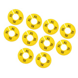Max Maxb 10x Clothing Rack Size Divider Wardrobe Round Hanger Dividers Yellow XL