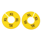 Max Maxb 10x Clothing Rack Size Divider Wardrobe Round Hanger Dividers Yellow XL
