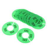 Max Maxb 10x Clothing Rack Size Divider Wardrobe Round Hanger Dividers Green XXL