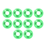 Max Maxb 10x Clothing Rack Size Divider Wardrobe Round Hanger Dividers Green XXL