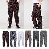 Maxbell Chef Baggy Pants, Chef Uniform, Cook, Culinary Appare Chili pattern XXL