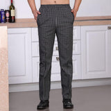 Maxbell Chef Baggy Pants, Chef Uniform, Cook, Culinary Appare Black plaid XXXL