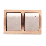 Max Maxb 2pcs Earring Card Holder with Tray for Jewelry Accessory Display  Beige