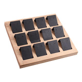 Max Maxb 12pcs Earring Card Holder with Tray for Jewelry Accessory Display Black