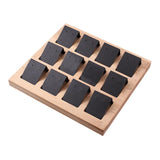 Max Maxb 12pcs Earring Card Holder with Tray for Jewelry Accessory Display Black