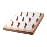 Max Maxb 12pcs Earring Card Holder with Tray for Jewelry Accessory Display White