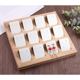 Max Maxb 12pcs Earring Card Holder with Tray for Jewelry Accessory Display White