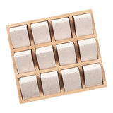 Max Maxb 12pcs Earring Card Holder with Tray for Jewelry Accessory Display Beige