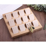 Max Maxb 12pcs Earring Card Holder with Tray for Jewelry Accessory Display Beige