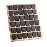 Max Maxb Bamboo Tray Earrings Display Stand Jewelry Expositor Ear Studs Holder Black