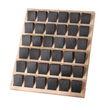 Max Maxb Bamboo Tray Earrings Display Stand Jewelry Expositor Ear Studs Holder Black