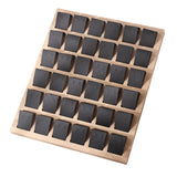 Max Maxb Bamboo Tray Earrings Display Stand Jewelry Expositor Ear Studs Holder Black